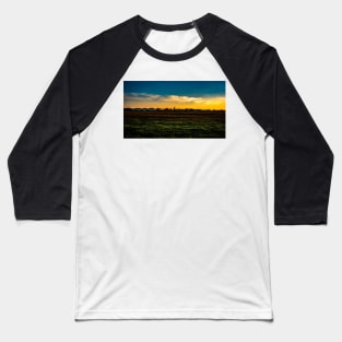 Whitburn Windmill Sunset Baseball T-Shirt